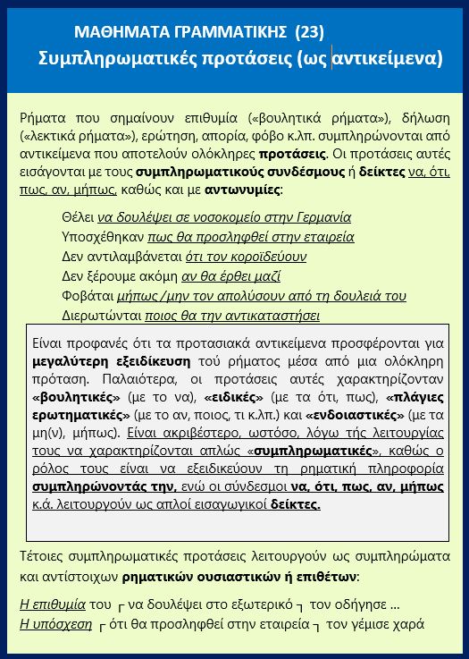  Γραμματικής τής Ελληνικής γλώσσας για όλους 1 Νοεμβρίου 2023